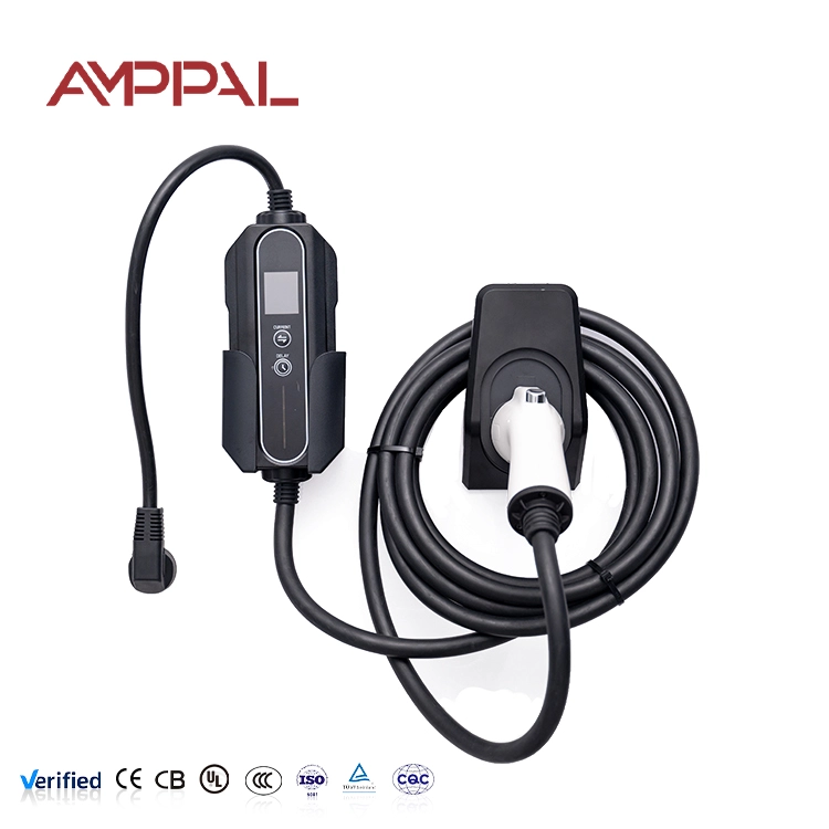 เครื่องชาร์จ AC EV แบบพกพาขนาด 11kW พร้อมดีไซน์อะคริลิกสำหรับการเดินทางและการชาร์จที่บ้าน